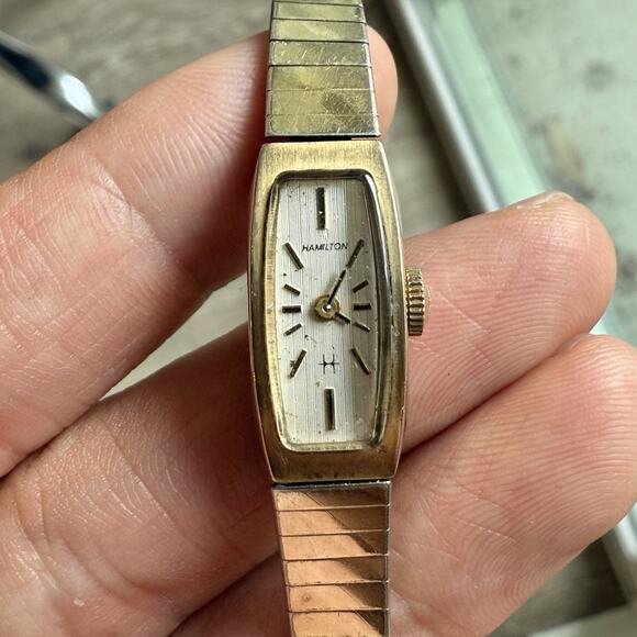 Vintage 60’s Hamilton Women’s 10k Rolled Gold Plated Dainty Manual Watch Ladies - Picture 7 of 7